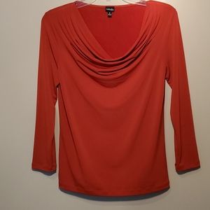 Petite Long Sleeve Rafaella cowl neck Blouse